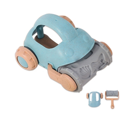 WOOPIE GREEN Zestaw do Piasku z Wiaderkiem i Samochodzikiem 10 el. BIODEGRADOWALNY ORGANICZNY MATERIAŁ