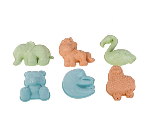 WOOPIE GREEN Zestaw do Piasku z Wiaderkiem i Samochodzikiem 10 el. BIODEGRADOWALNY ORGANICZNY MATERIAŁ