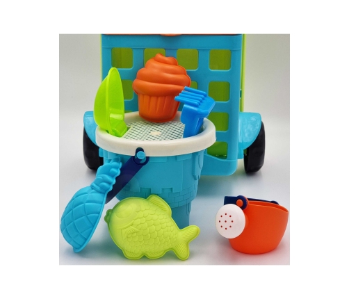 WOOPIE Zestaw do Piasku z Wózkiem 9 el.