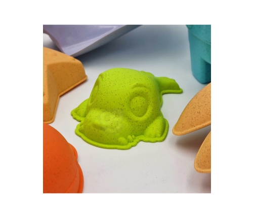 WOOPIE GREEN Zestaw do Piasku w Wiaderku 8 el. BIODEGRADOWALNY ORGANICZNY MATERIAŁ