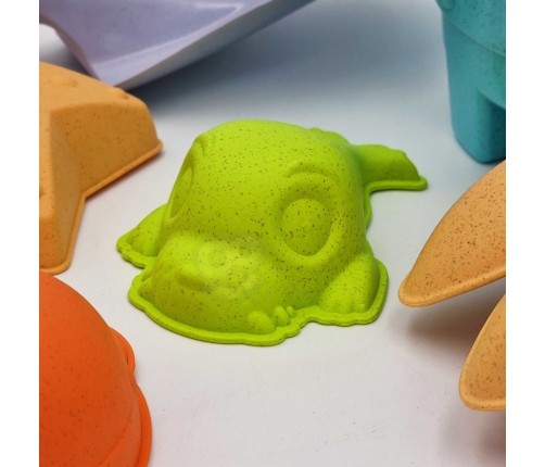 WOOPIE GREEN Zestaw do Piasku w Wiaderku 8 el. BIODEGRADOWALNY ORGANICZNY MATERIAŁ