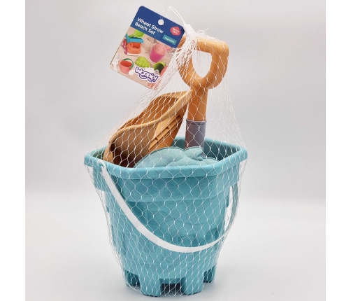 WOOPIE GREEN Zestaw do Piasku w Wiaderku 8 el. BIODEGRADOWALNY ORGANICZNY MATERIAŁ