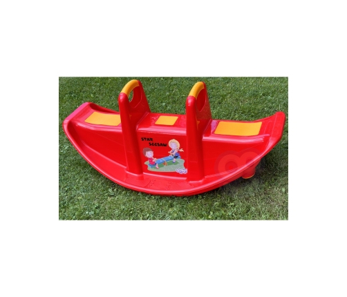 WOOPIE Bujak Wieloosobowy STAR Huśtawka Równoważna Czerwony