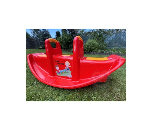 WOOPIE Bujak Wieloosobowy STAR Huśtawka Równoważna Czerwony