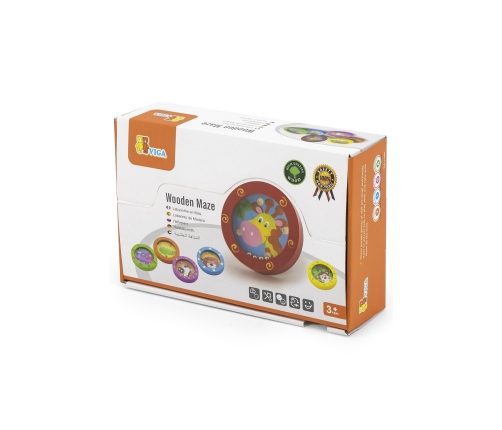 VIGA Drewniany Labirynt Zwierzątka 1szt