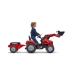 Трактор с педалями с ковшом и прицепом FALK Massey Ferguson Red