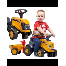 FALK Traktorek JCB Pomarańćzowy z Przyczepką od 1 roku