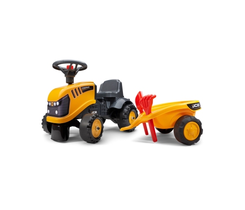 FALK Traktorek JCB Pomarańćzowy z Przyczepką od 1 roku