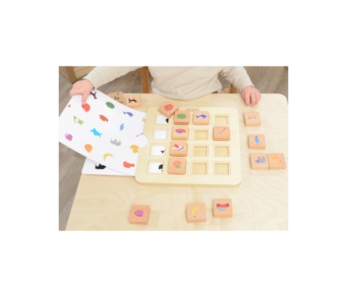 MASTERKIDZ Gra Dopasuj Cienie Łączenie w Pary Rozpoznawanie Przedmiotów Montessori