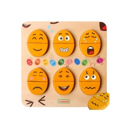 MASTERKIDZ Tablica do Nauki Emocji Drewniane Jajka jaki Humor? Montessori MASTERKIDZ Tablica do Nauki Emocji Drewniane Jajka jaki Humor? Montessori