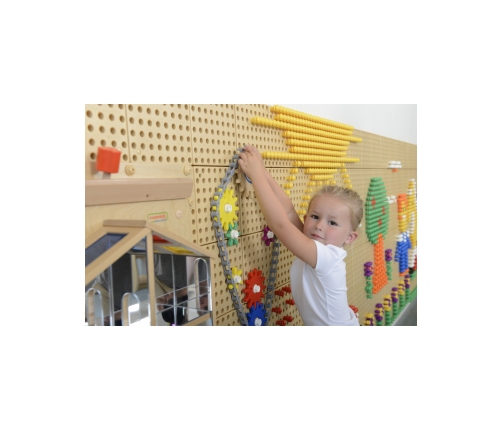 MASTERKIDZ Tablica Ścienna Koła Zębate i Łańcuch 79 El. Zbuduj własny mechanizm