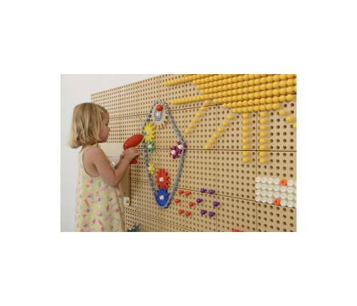 MASTERKIDZ Tablica Ścienna Koła Zębate i Łańcuch 79 El. Zbuduj własny mechanizm