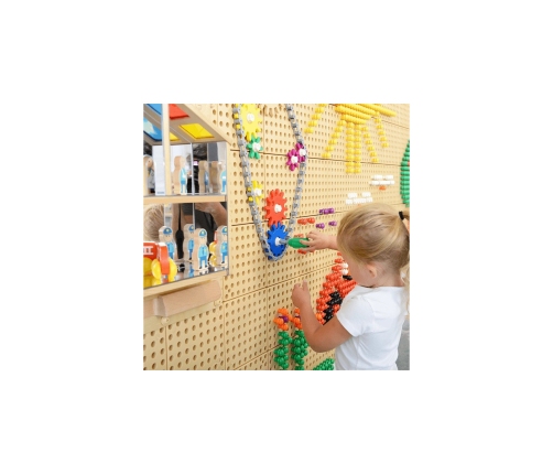 MASTERKIDZ Tablica Ścienna Koła Zębate i Łańcuch 79 El. Zbuduj własny mechanizm