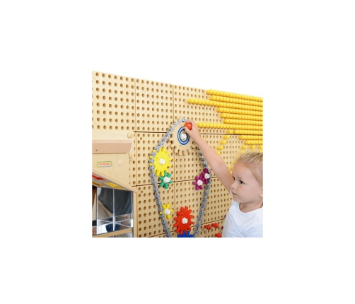 MASTERKIDZ Tablica Ścienna Koła Zębate i Łańcuch 79 El. Zbuduj własny mechanizm