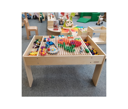 MASTERKIDZ Drewniany Stół Edukacyjny +AKCESORIA STEM WALL