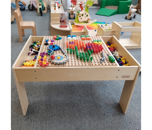 MASTERKIDZ Drewniany Stół Edukacyjny +AKCESORIA STEM WALL