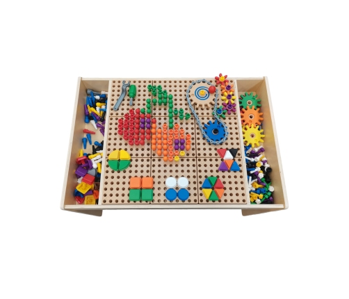 MASTERKIDZ Drewniany Stół Edukacyjny +AKCESORIA STEM WALL