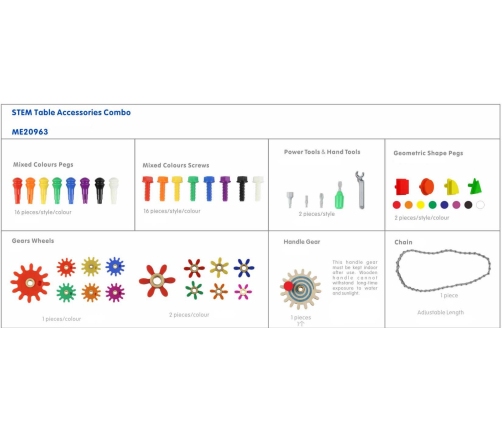 MASTERKIDZ Drewniany Stół Edukacyjny +AKCESORIA STEM WALL