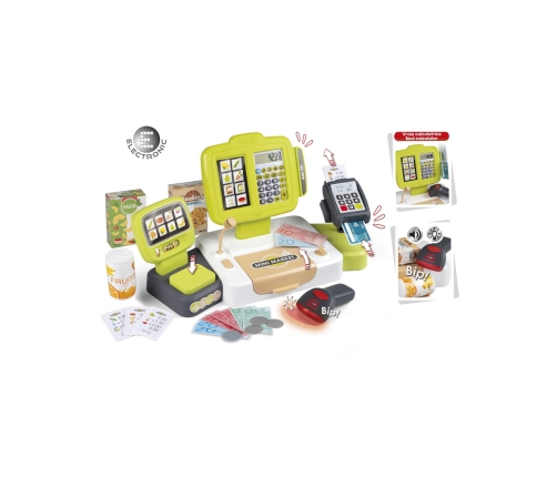 SMOBY Kasa Sklepowa Elektroniczna Ze Skanerem i Wagą