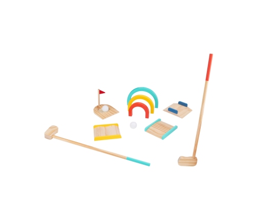 Tooky Toy Drewniany Zestaw do Gry w Golfa dla 2 Osób 13 el.