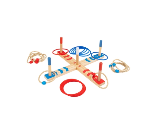 Tooky Toy Drewniana Gra Fun Serso Zręcznościowa Ring Cross