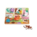 Tooky Toy Drewniane Puzzle Montessori Zwierzątka Dom Dopasuj Kształty