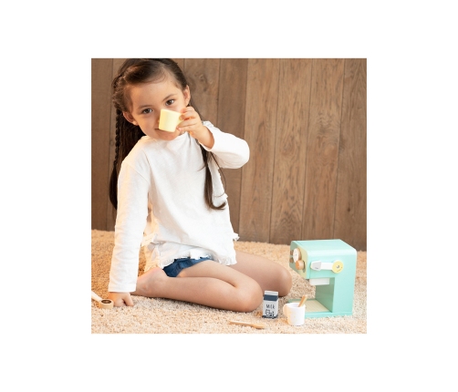 CLASSIC WORLD Drewniany Ekspres do Kawy Zestaw dla Dzieci 7 el.