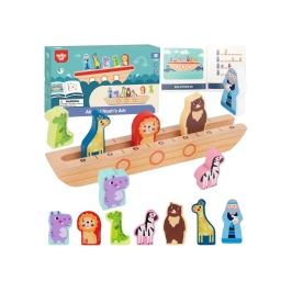 Tooky Toy Drewniana Arka Noego + Książeczka z Zagadkami