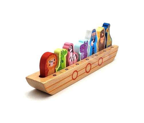 Tooky Toy Drewniana Arka Noego + Książeczka z Zagadkami