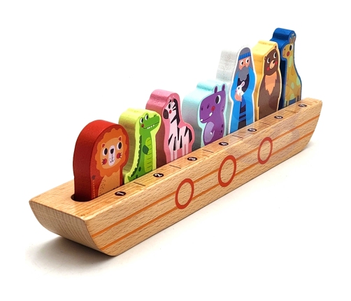 Tooky Toy Drewniana Arka Noego + Książeczka z Zagadkami
