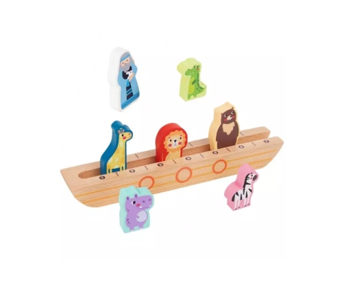 Tooky Toy Drewniana Arka Noego + Książeczka z Zagadkami