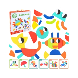 WOOPIE GREEN Drewniana Układanka Montessori 40 Wzorów do Odtworzenia 55 el. Certyfikat FSC WOOPIE GREEN Drewniana Układanka Montessori 40 Wzorów do Odtworzenia 55 el. Certyfikat FSC