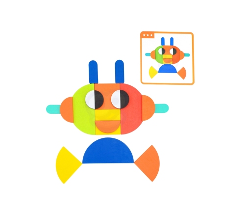 WOOPIE GREEN Drewniana Układanka Montessori 40 Wzorów do Odtworzenia 55 el. Certyfikat FSC