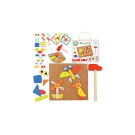 WOOPIE GREEN Drewniana Przybijanka z Młotkiem Układanka 20 wzorów 82 el. Certyfikat FSC WOOPIE GREEN Drewniana Przybijanka z Młotkiem Układanka 20 wzorów 82 el. Certyfikat FSC