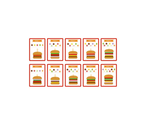 WOOPIE GREEN Drewniany Burger Restauracja Układanka dla Dzieci 15 el. Certyfikat FSC