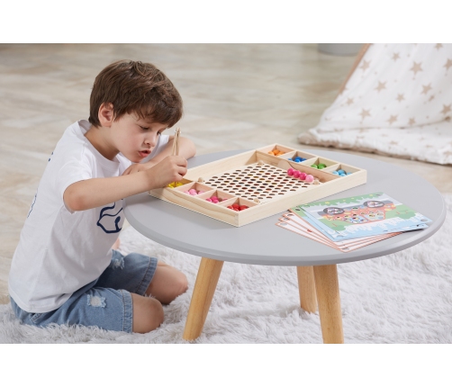 VIGA Drewniana Gra Kulki Złap i Dopasuj Układanka Montessori