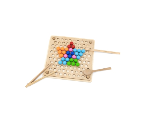 VIGA Drewniana Gra Kulki Złap i Dopasuj Układanka Montessori