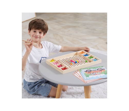 VIGA Drewniana Gra Kulki Złap i Dopasuj Układanka Montessori