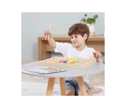 VIGA Drewniana Gra Kulki Złap i Dopasuj Układanka Montessori