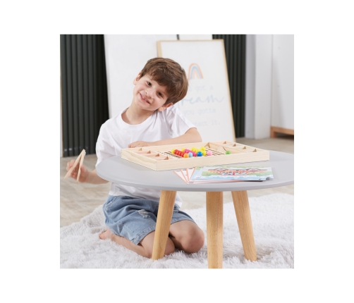 VIGA Drewniana Gra Kulki Złap i Dopasuj Układanka Montessori