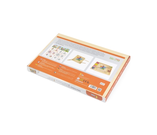 VIGA Drewniana Gra Kulki Złap i Dopasuj Układanka Montessori