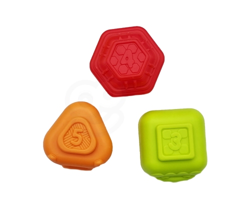 WOOPIE BABY Elastyczna Kostka Sensoryczna Sorter dla Dzieci Zwierzątka + Grzechotka 7 el.