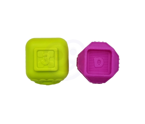 WOOPIE BABY Elastyczna Kostka Sensoryczna Sorter dla Dzieci Zwierzątka + Grzechotka 7 el.