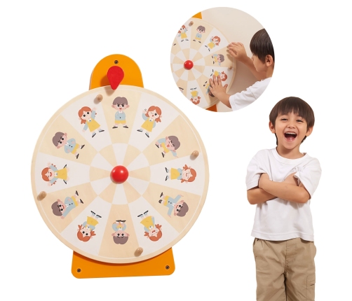 VIGA Tablica Ścienna Koło Pokaż Emocje Certyfikat FSC Montessori