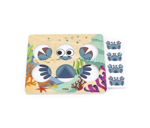 VIGA Gra Porównaj Znajdź Różnice Zwierzęta Morskie