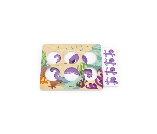 VIGA Gra Porównaj Znajdź Różnice Zwierzęta Morskie