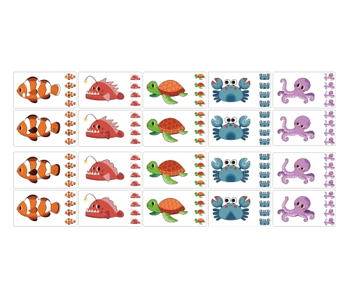 VIGA Gra Porównaj Znajdź Różnice Zwierzęta Morskie