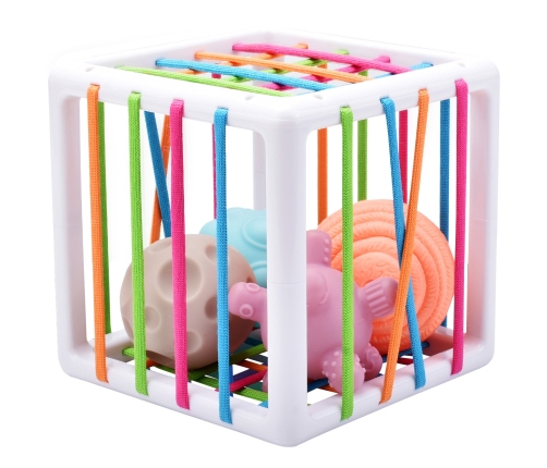 WOOPIE BABY Elastyczna Kostka Sensoryczna Sorter dla Dzieci Zwariowane Kształty 5 el.