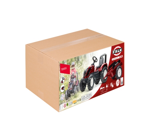 Трактор с педалями с прицепом FALK Valtra S4 Bordo