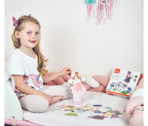 VIGA Drewniana Układanka Magnetyczna Ubieranka Edukacyjna